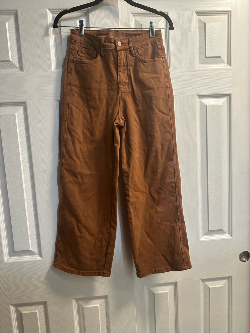 Judy Blue Wide Leg Pants in Rust Brown
